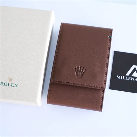 fake rolex pouch|rolex leather travel pouch.